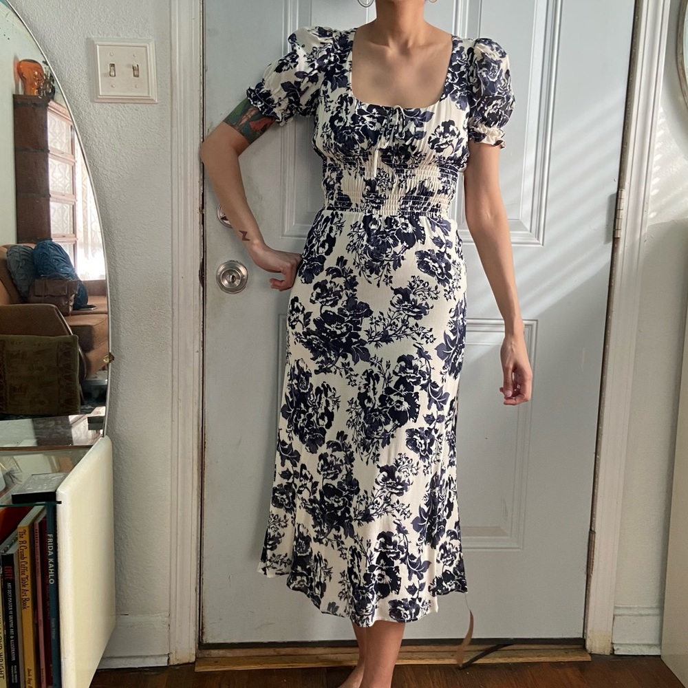Reformation Selby Midi Dress Size 2 Madame print